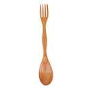 2pcs Multiuse Camping Wood Spork Fork Spoon Backpack Cutlery 2 in 1 Utensils