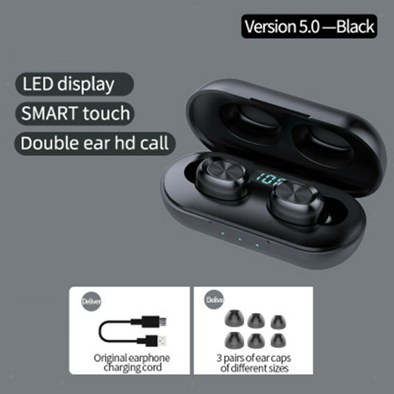 B5 True Wireless Earbuds Bluetooth Headphones Touch Control with Charging Case