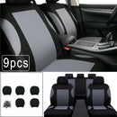 Universal 9Pcs Car SUV Seat Covers Set For Auto Front+Rear Seat Headrests Gr Hn