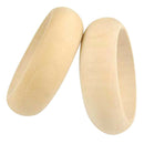 2 Pieces Untreated Wood DIY Bracelet Necklace Self-Nifty Bangle