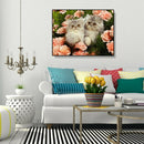 5D DIY Full Drill Diamond Painting Flower Cat Cross Stitch Embroidery Craft