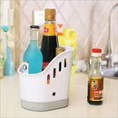 Top Sponge Holder Kitchen Sink Caddy with 3 Compartments and Sanitary Drain V5W9