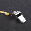 Stainless Steel Sport Game Referee Whistle Lanyard Emergency Loud Sound us.