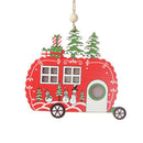 Christmas Tree Decorations Festival Led Light Wood Car Star for Home Hangin