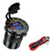 Car Motorcycle Dual USB Charger 4.8A USB Power Socket with Switch + Wires A#S