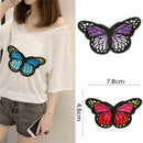 5PCS Embroidery Butterfly Embroidered Sew On Patch Badge Fabric Applique DIY lj