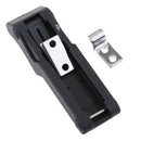 2packs Boat Sailing Flexible Draw Latch, Over-Center, Black Rubber, 4"