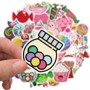 50pcs Sweet Candy Graffiti Stickers DIY Stationery Skateboard Phone Xmas DSEAU