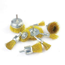 9 Packs Wire Drill Brush Sets,9 Sizes Brass Coated Wire Brush for Rust Pain