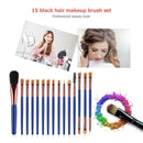 15pcs Makeup Brushes Kit Wood Handle Eyes Face Cosmetic Beauty Pens (189) A