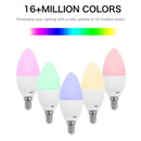 E14 Smart WiFiÂ CandleÂ Light Bulb RGBW LED Works with Alexa Google Assistant