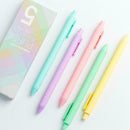 5Pcs/set Gel Pens Lovely Macaron Color Gel Pen 0.5mm Black Ink Signature Pe P8N3