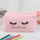 Pink Handbag Eyelashes Cosmetic Bag PU Makeup Pouch Beauty Case Travel Organi 3C