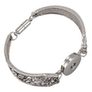1PC Snap Bracelet Fit Snap Button Carve Flower Magnetic Tube Bar Clasp 19cm