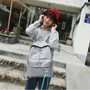 Fashion big capacity shopping bag laptop backpack rucksack canvas bags stud A8Z7