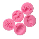 5pcs Silicone Molds Fondant Chocolate Moulds Halloween Cake Decorating Tools