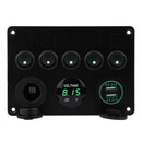 5 Sets Of On-Off Toggle Switch Control Panel Dual Usb Socket Charger Digita