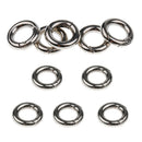 10 Pack Keychain Round Shape Zinc Alloy Snap Hook Holder for Camping Hiking,