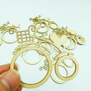 50pcs Wedding decoration Bicycle heart shape wood chip hollow wooden decora
