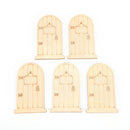 5pcs Wooden Christmas Fairy Door Embellishments Craft Ornaments Xmas ME