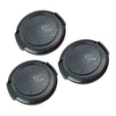 3Pieces Universal Snap-on Front Lens Cap for Mini DV Camcorder Black 37mm