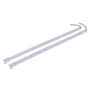2x 50CM 12V 36 LED 5630 SMD Hard Strip Light Aluminum Shell With End Cap Wh