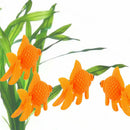 10pcs Orange Plastic Fish Tank Ornament .Artificial Swing Tail Goldfish