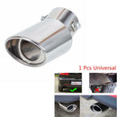 Car Universal Round Stainless Steel Chrome Exhaust Tail Muffler Tip Pipe j PEJ