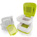 Double-sided pressing garlic cutter kitchen portable garlic grinder vegetable