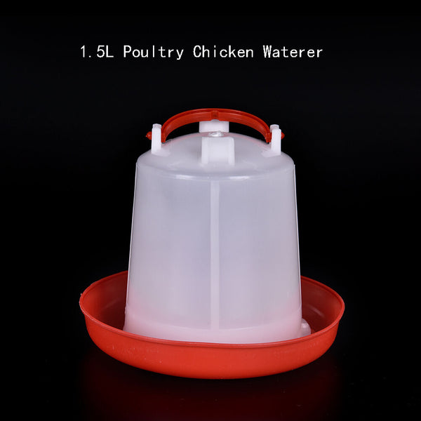 1.5L Poultry Chicken Quail Pheasant Automatic Waterer Drinker Feeder Pet  Z