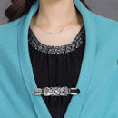 Hollowed Flower Clothing Collar Clips Brooch Unisex Cardigan Sweater Pins A