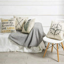 Decorative Throw Pillow Covers Set of 4 Cotton Linen Cushion Covers 18 x 18 M1S2