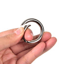 5pcs circle metal carabiner hook snap round clip hook keychain outdoor 35mm M&E