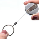 Heavy Duty Retractable Key Reel  Recoil Cord Key Ring Pull Chain Belt Clip N_