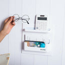 2pcs Bedside Shelf Adhesive Shelves Stick on Wall Organizer for Phone Remote