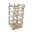 Pet Rabbit Feeder Rack, Wooden Hay Feeder Grass Shelf, Hay Food Holder Container