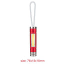 Mini COB LED Camping Flashlight Key Ring Lamp for Outdoor Emergency (Red) A