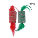 5pcs Candy Shape Feather Ball Cat Toys Creative Sisal Interactive Pets Toys