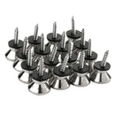 Guitar Bass Chrome Metal End Pin Strap Buttons Locks Cushion Screws (16Pcs)