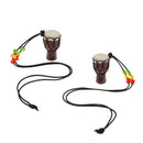 2 Pcs Djembe Pendant African Drum Jewelry Necklace for Children Gift E