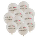 Will You Marry Me Bunting Banner & 10x Latex