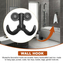 Mustache Face Heavy Duty Hanger Rustic Wall Hook Key Holder Storage Cast Iron
