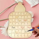 Feeding Bottle Shape Signature Guest Book Personalized Puzzle Wedding Decor