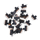 Black 20pcs 5V 0.3A SS12F32 Mini SPDT Slide Switch for Small DIY Power AD  Z