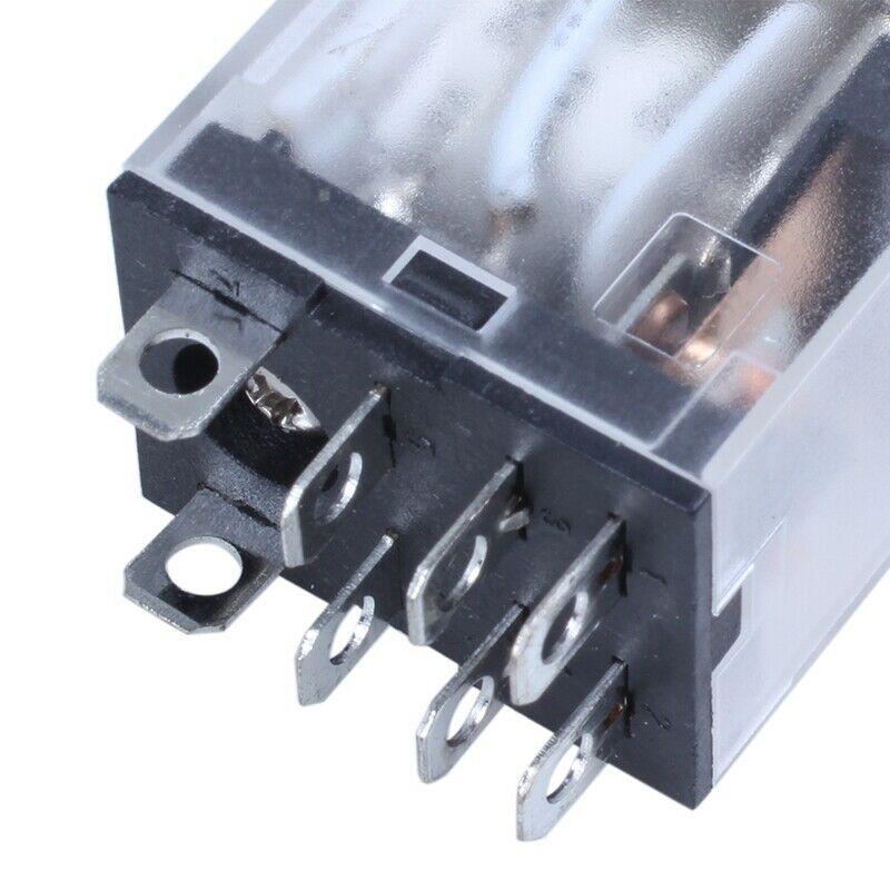 JQX-13F LY2 DC 12V Coil 8-Pin DPDT Green LED Electromagnetic Relay F2S5