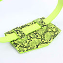 Removable Wrist Bag Serpentine Fanny Packs Women Crossbody Leather Rivet Bags