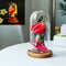 Birthday Gift Beauty And The Beast Red Rose With Fallen Petals In A Glass D S9L4