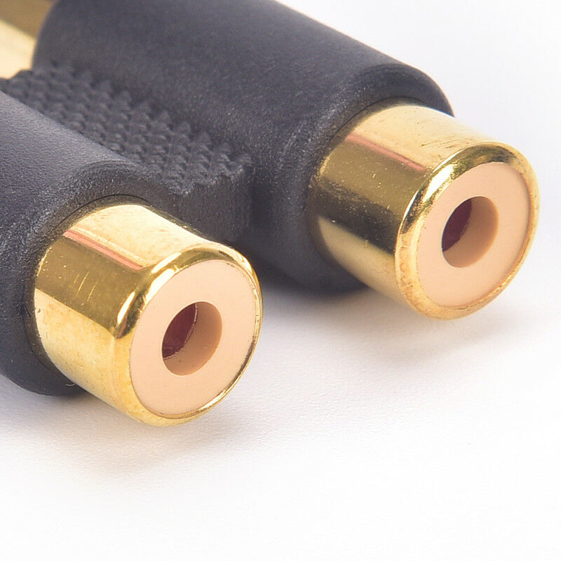 Double 2 x RCA Phono Coupler Female to Female Audio Video Connector Adaptor G ES