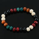 8mm Wood Bracelet Link Bracelet Wrist Tibetan Buddhist Multicolor Buddha Pr Y9N7