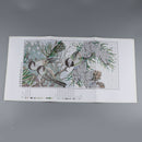 Winter Birds Stamped Cross Stitch Kit for Beginners Printed Animals Patterns